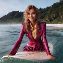 Wetmaxiskirts: AI wetlook: women in business suits (third selection)