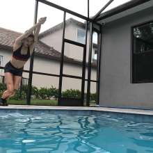 WetlookFashion: Kilo Swims in Two Nylon Outfits