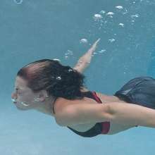 WetlookFashion: Kilo Swims in Two Nylon Outfits