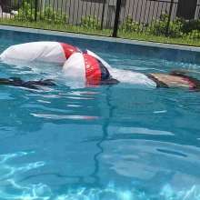 WetlookFashion: Kilo Swims in Two Nylon Outfits