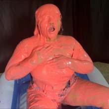 RevSlymsford: Myra Drenched In Cake Batter Slime, Can't Help Wanking