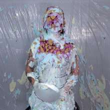 Miss Nicole: Natalie Is Barraged with a Dozen Pies and Slime in PVC Dress