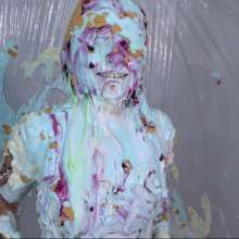 Miss Nicole: Natalie Is Barraged with a Dozen Pies and Slime in PVC Dress