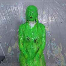 Miss Nicole: Natalie Is Barraged with a Dozen Pies and Slime in PVC Dress