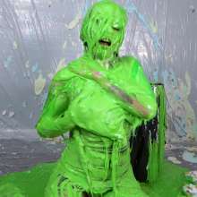 Miss Nicole: Natalie Is Barraged with a Dozen Pies and Slime in PVC Dress