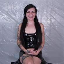 Miss Nicole: Natalie Is Barraged with a Dozen Pies and Slime in PVC Dress