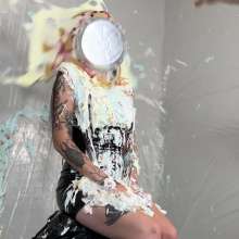 Miss Nicole: Natalie Is Barraged with a Dozen Pies and Slime in PVC Dress