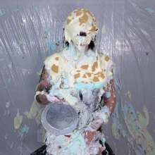 Miss Nicole: Natalie Is Barraged with a Dozen Pies and Slime in PVC Dress