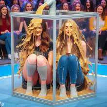 steven306: Girls wearing ankle socks taking part in gunge style gameshows