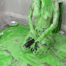 Miss Nicole: Phoebe Strips and Has Naked Fun in the Slime Gunk
