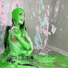 Miss Nicole: Phoebe Strips and Has Naked Fun in the Slime Gunk