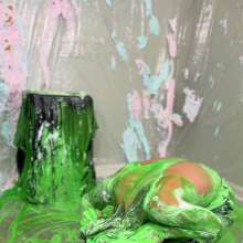 Miss Nicole: Phoebe Strips and Has Naked Fun in the Slime Gunk