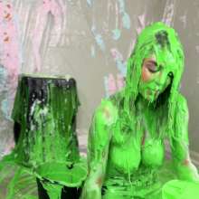 Miss Nicole: Phoebe Strips and Has Naked Fun in the Slime Gunk
