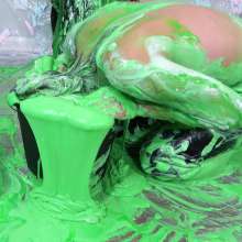 Miss Nicole: Phoebe Strips and Has Naked Fun in the Slime Gunk