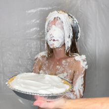 Slimed Models: Eliza in A Sexy Pie and Slime Scene