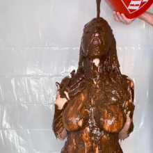 Slimed Models: Ashley Cakes Herself, And Boy Does She Get Into It