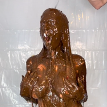 Slimed Models: Ashley Cakes Herself, And Boy Does She Get Into It
