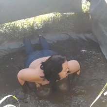 Darkabyss445: Sexy Mud Slut in Muddy Jeans