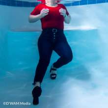 DMarieAllWet: Swimming in High Waisted Jeans and Heels