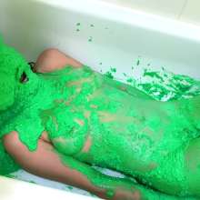Slime Genesis: Bella's Nasty Green Slime Shower and a Surprise Pie!