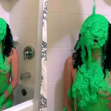 Slime Genesis: Bella's Nasty Green Slime Shower and a Surprise Pie!