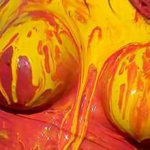FOXY: New video with Yulia paint covered outdoor