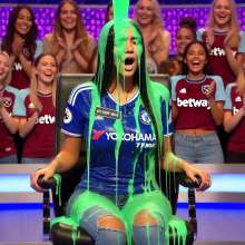 messyfootballshirtgirls: AI Messy girls in football shirts (Gameshow)