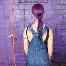 DungeonMasterOne: Lady Jennifer cleans up in soaking wet dungarees!