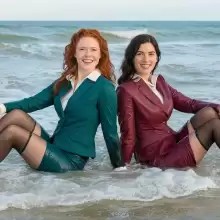 soakher: Wet office ladies just stiing around