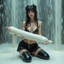 voith: Slime Works girls with their inflatables
