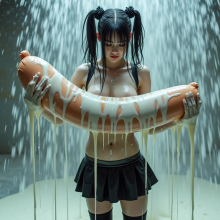 voith: Slime Works girls with their inflatables