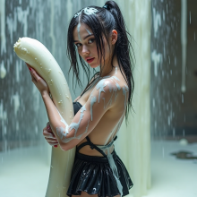 voith: Slime Works girls with their inflatables
