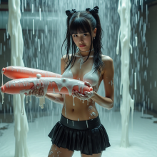 voith: Slime Works girls with their inflatables