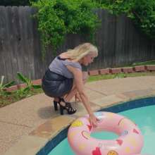 WetlookFashion: Angel--Wet Formal Dress and Floaties