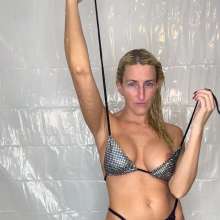 Slimed Models: Ashley Sensuously Pied and Slimed Topless