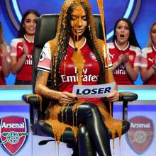 messyfootballshirtgirls: AI Messy girls in football shirts (Gameshow)
