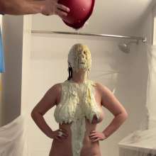 Slimed Models: Busty Playboy Model Gets Fish Slimed Naked