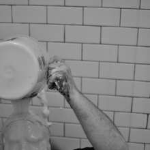 Wamlanta: Big bearded guy gets pied and slimed