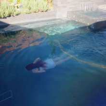 WetlookFashion: Emma Swims in a Sporty LuluLemon and Nike Combo