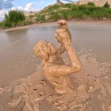 TannerQS: Femboy Sinking in Peanutbutter Clay