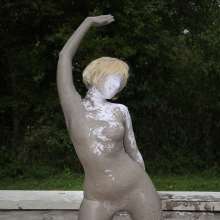 FOXY: White Zentai in mud