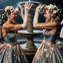 Sleazoid44: Pied for wearing the same dress