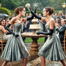 Sleazoid44: Pied for wearing the same dress