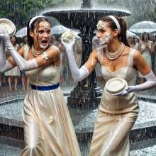 Sleazoid44: Pied for wearing the same dress