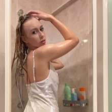 007buddy: Scarlett in White Silk Dress