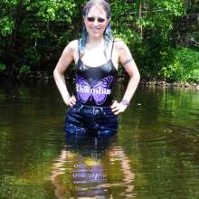 DungeonMasterOne: Lady Jennifer Gets Soaked in the River in Jeans.