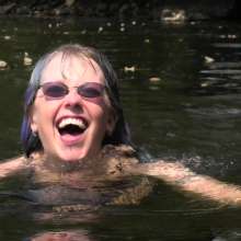 DungeonMasterOne: Lady Jennifer Gets Soaked in the River in Jeans.