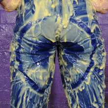 DungeonMasterOne: Lucia: Lots of Custard in Brand New Boilersuit and Wellies