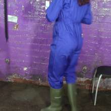 DungeonMasterOne: Lucia: Lots of Custard in Brand New Boilersuit and Wellies