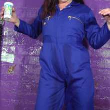 DungeonMasterOne: Lucia: Lots of Custard in Brand New Boilersuit and Wellies